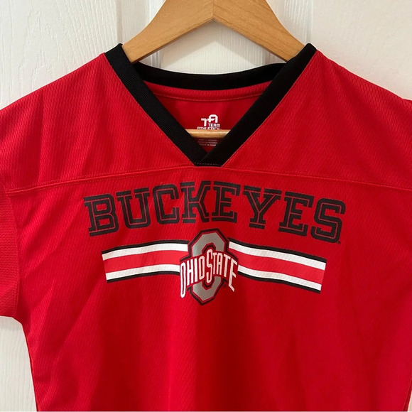 Team Athletics NCAA Youth Red Ohio State Buckeyes Jersey Shirt Size XL 16-18 - Picture 2 of 6